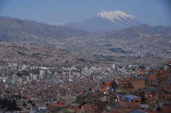 Chegando em La Paz, capital da Bolívia